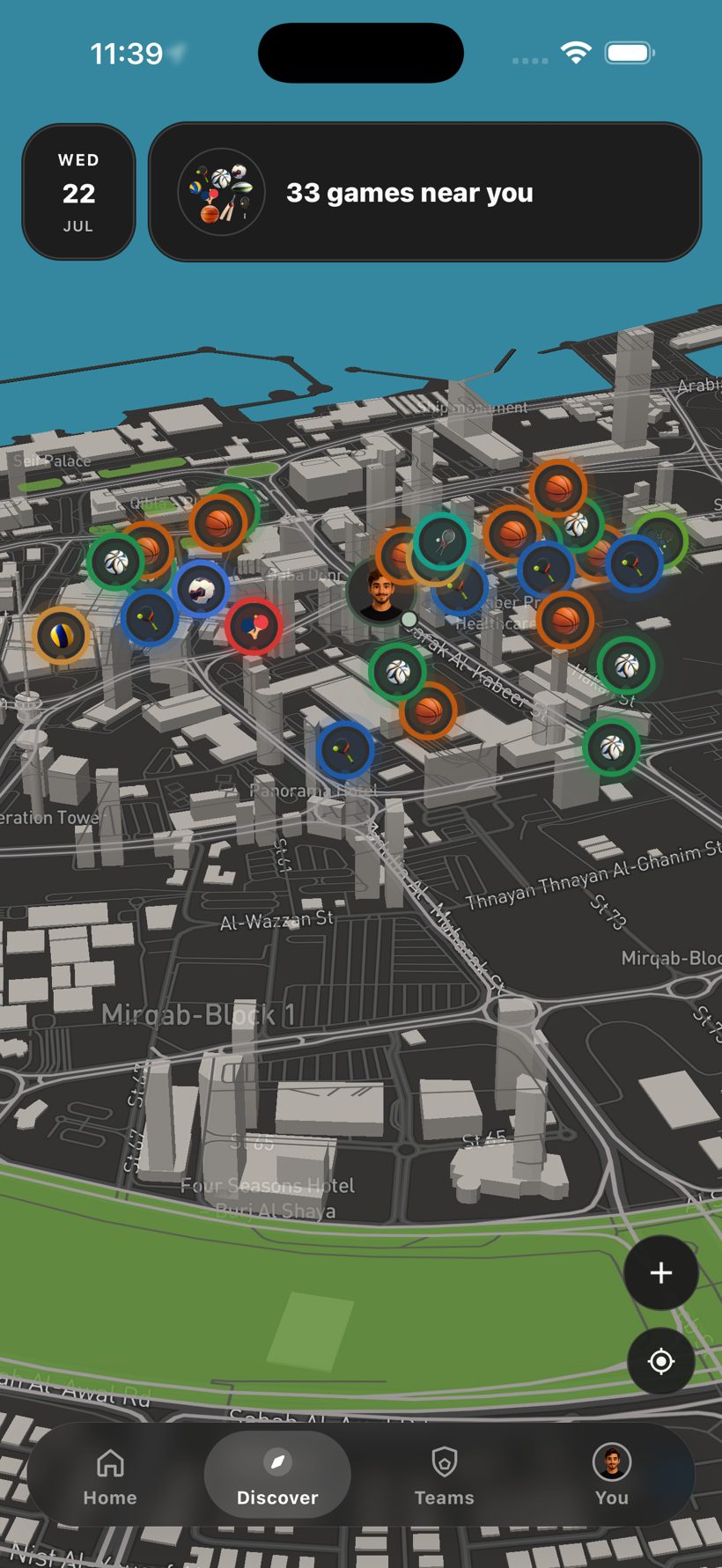 Fazea — discover games near you on the map